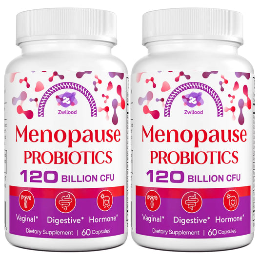 Menopause Supplements for Women 120 Billion CFU Probiotics for Women All-Natural Probiotic Supplements for Menopause Hot Flashes Night Sweats Mood Swings and Hormone - 120 Herbal Capsules