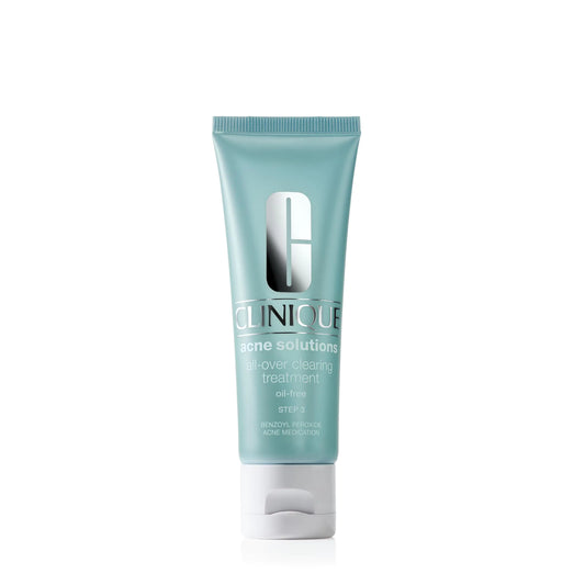 Clinique Acne Solutions All-Over Clearing Acne Treatment Oil Free Lightweight Moisturizer With Benzoyl Peroxide 1.7 Fl Oz