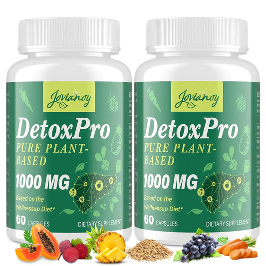 Jovianoy 2000 MG Plant-Based Detox Cleanse – Natural Toxin Flush for Liver Gut & Colon – Antioxidant & Digestive Support – Zeolite Detox – Fast-Acting Detox Complex for Women & Men – 120 Capsules