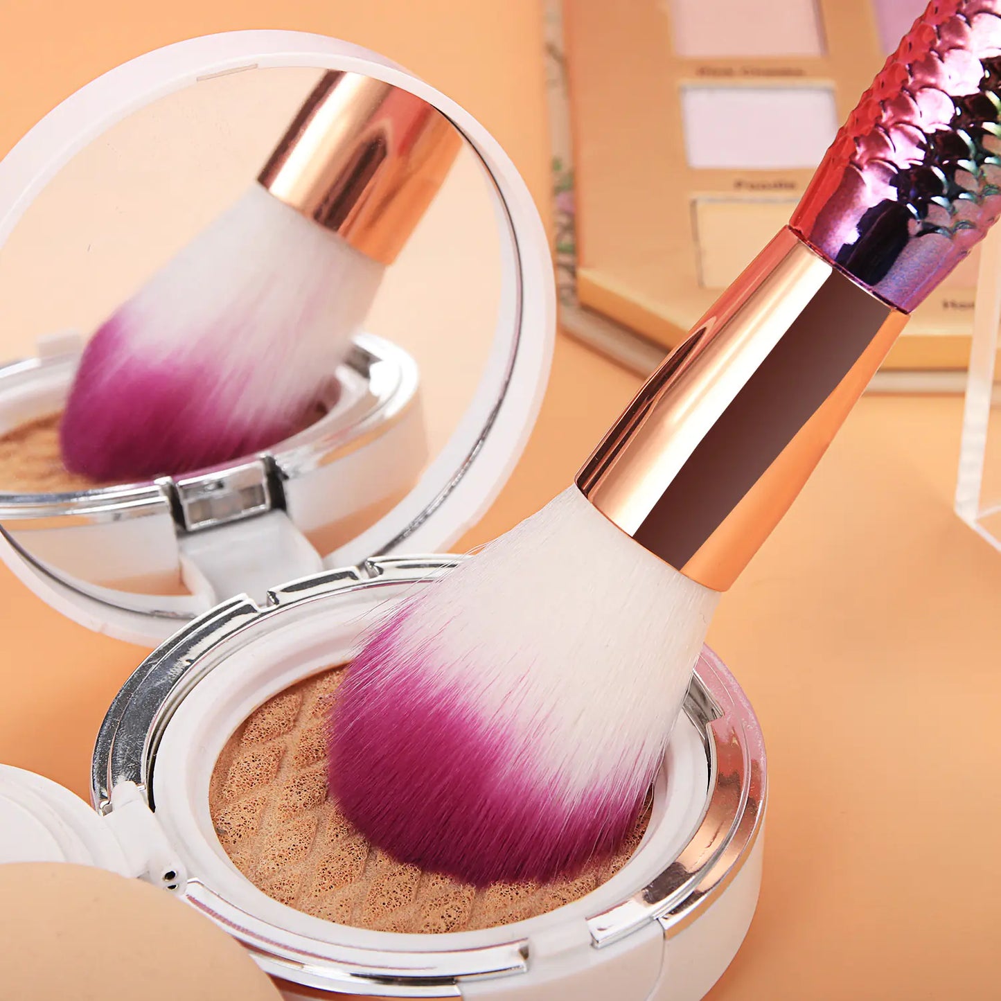 Mermaid Makeup Brush Set - 7 or 10 Pieces