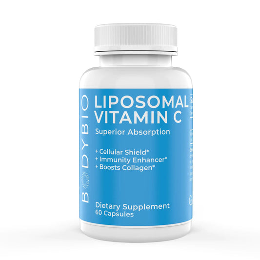 BodyBio Liposomal Vitamin C 60 Capsules | Powerful Immune Support | Maximum Absorption for Cell Support | Super Antioxidant | Pure Ascorbic Acid | Ultimate Vitamin C