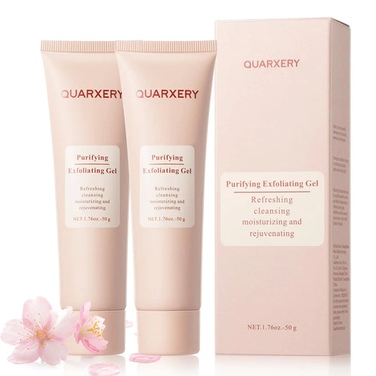 QUARXERY Purifying Exfoliating Gel 2Pcs：Gentle Exfoliating Gel for Face Facial - Exfoliating Gel Scrub for Face Cleans Dirt & Oils